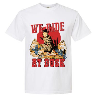 We Ride At Dusk Vintage Opossum Animal Trash Team Garment-Dyed Heavyweight T-Shirt