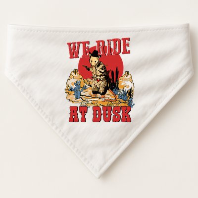 We Ride At Dusk Vintage Opossum Animal Trash Team USA-Made Doggie Bandana