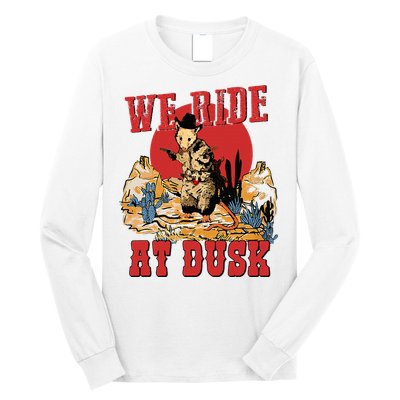 We Ride At Dusk Vintage Opossum Animal Trash Team Long Sleeve Shirt