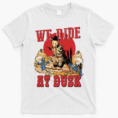 We Ride At Dusk Vintage Opossum Animal Trash Team T-Shirt
