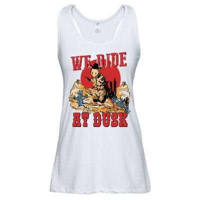 We Ride At Dusk Vintage Opossum Animal Trash Team Ladies Essential Flowy Tank