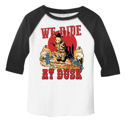We Ride At Dusk Vintage Opossum Animal Trash Team Toddler Fine Jersey T-Shirt