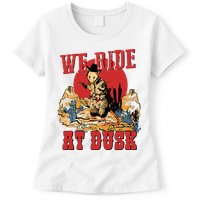 We Ride At Dusk Vintage Opossum Animal Trash Team Womens T-Shirt