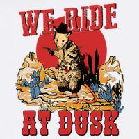 We Ride At Dusk Vintage Opossum Animal Trash Team Womens T-Shirt