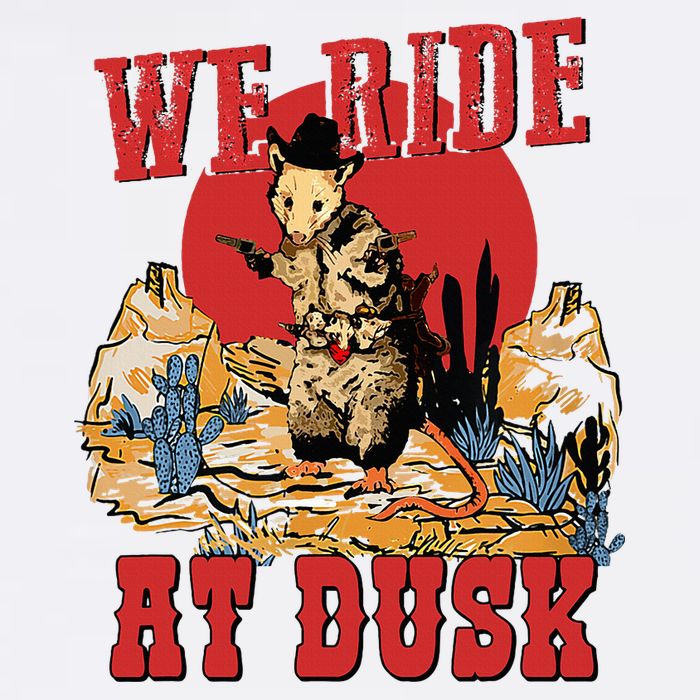 We Ride At Dusk Vintage Opossum Animal Trash Team Womens T-Shirt