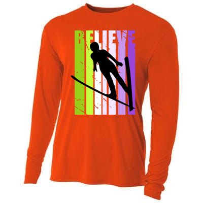 Wo Retro Alpine Ski Jumping Jumper Female Competition Meaningful Gift Cooling Performance Long Sleeve Crew