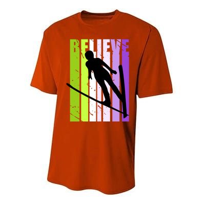 Wo Retro Alpine Ski Jumping Jumper Female Competition Meaningful Gift Performance Sprint T-Shirt