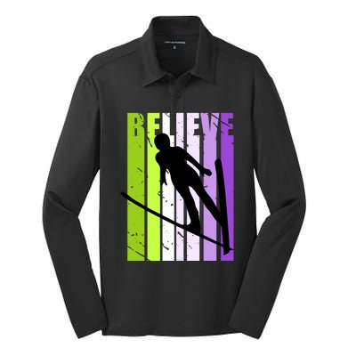 Wo Retro Alpine Ski Jumping Jumper Female Competition Meaningful Gift Silk Touch Performance Long Sleeve Polo