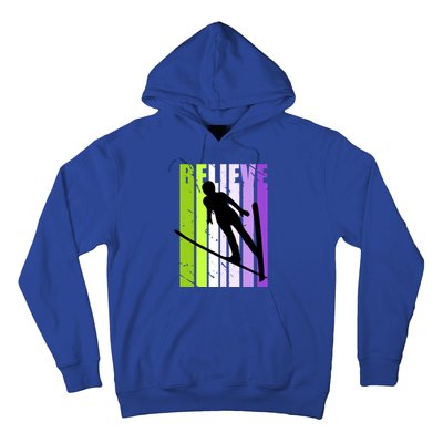 Wo Retro Alpine Ski Jumping Jumper Female Competition Meaningful Gift Hoodie