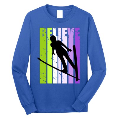 Wo Retro Alpine Ski Jumping Jumper Female Competition Meaningful Gift Long Sleeve Shirt