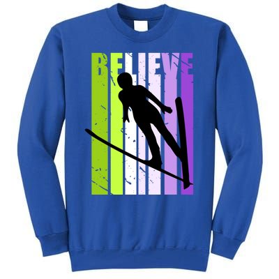 Wo Retro Alpine Ski Jumping Jumper Female Competition Meaningful Gift Tall Sweatshirt