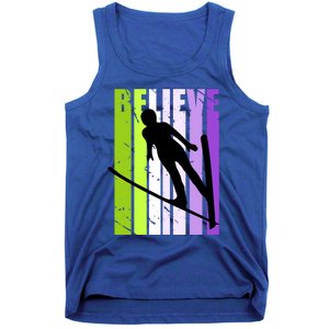 Wo Retro Alpine Ski Jumping Jumper Female Competition Meaningful Gift Tank Top