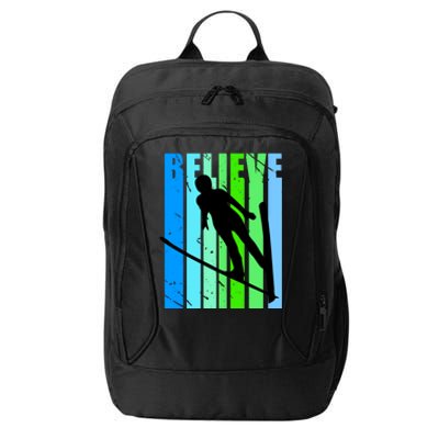 Wo Retro Alpine Ski Jumping Jumper Female Competition Funny Gift City Backpack