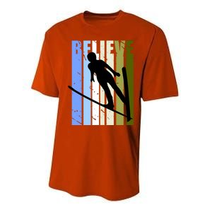 Wo Retro Alpine Ski Jumping Jumper Female Competition Gift Performance Sprint T-Shirt