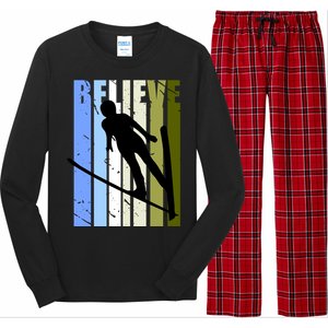 Wo Retro Alpine Ski Jumping Jumper Female Competition Gift Long Sleeve Pajama Set