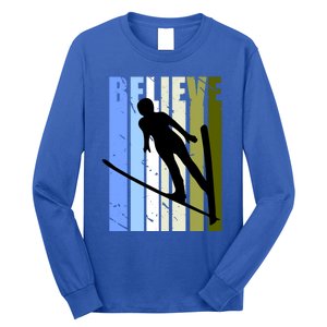 Wo Retro Alpine Ski Jumping Jumper Female Competition Gift Long Sleeve Shirt