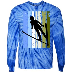 Wo Retro Alpine Ski Jumping Jumper Female Competition Gift Tie-Dye Long Sleeve Shirt