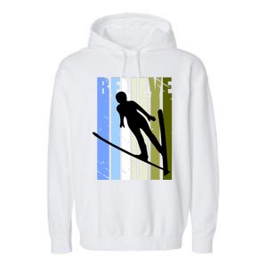 Wo Retro Alpine Ski Jumping Jumper Female Competition Gift Garment-Dyed Fleece Hoodie