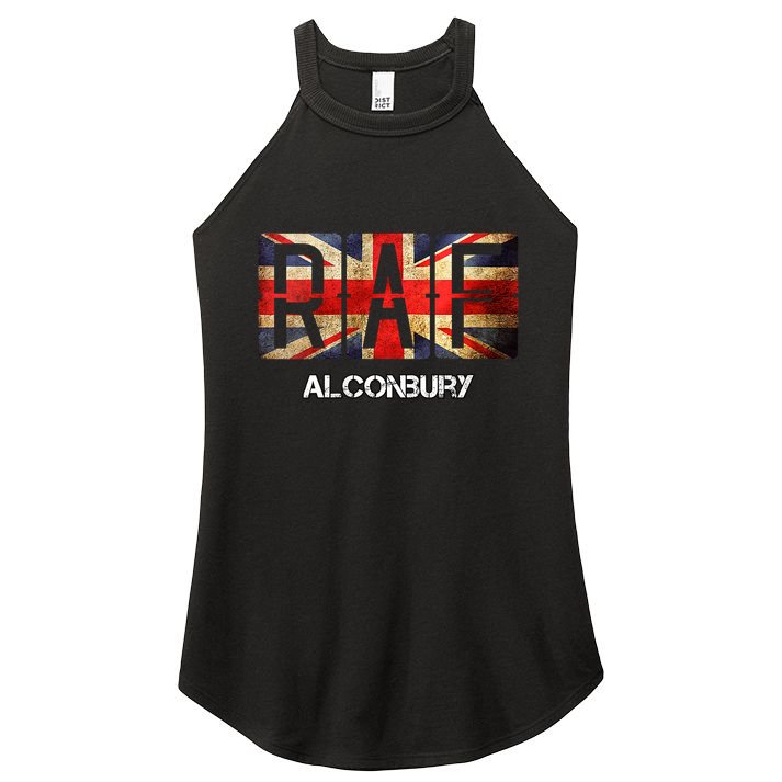 Women RAF Alconbury Vintage Distressed Airforce Women's Perfect Tri Rocker Tank