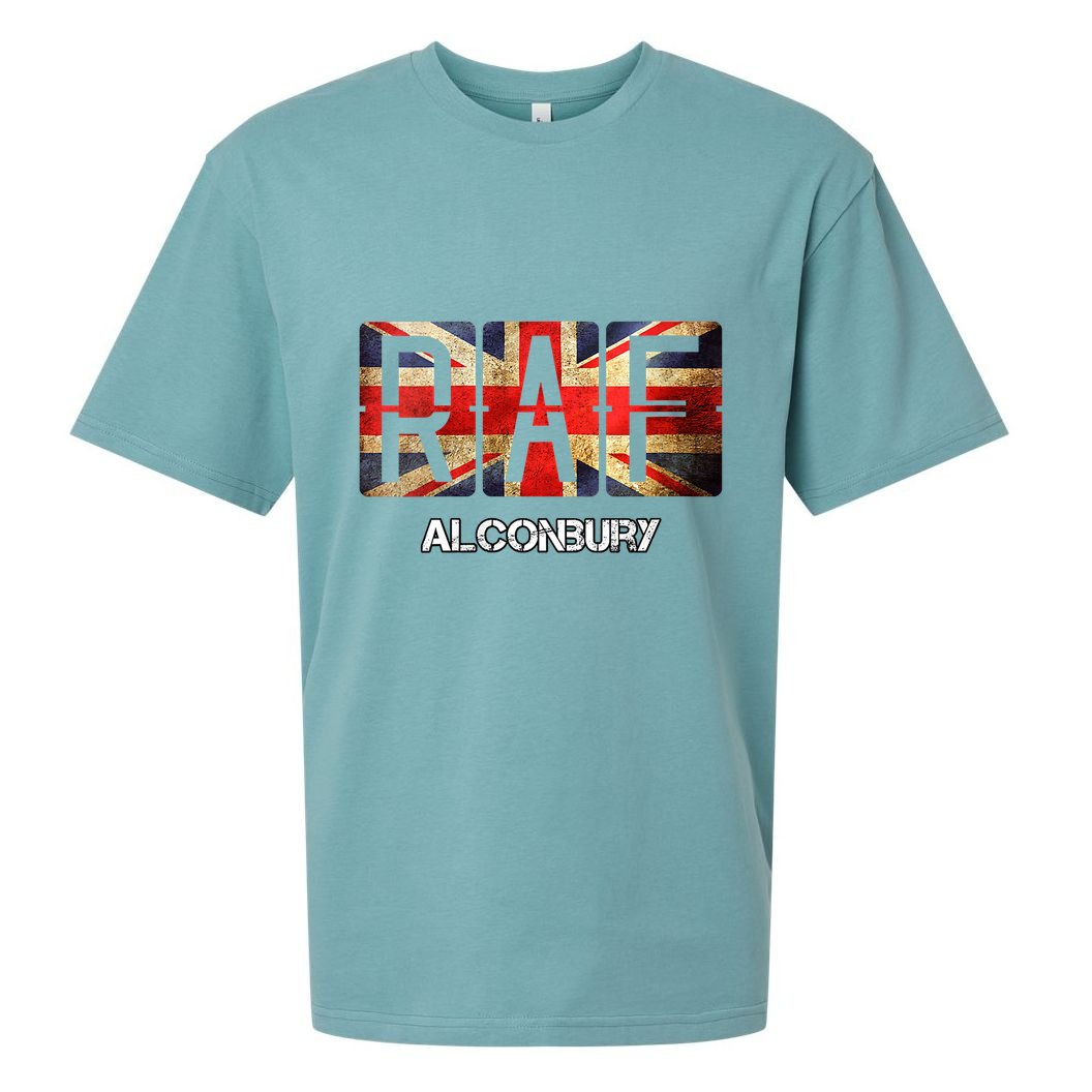 Women RAF Alconbury Vintage Distressed Airforce Sueded Cloud Jersey T-Shirt