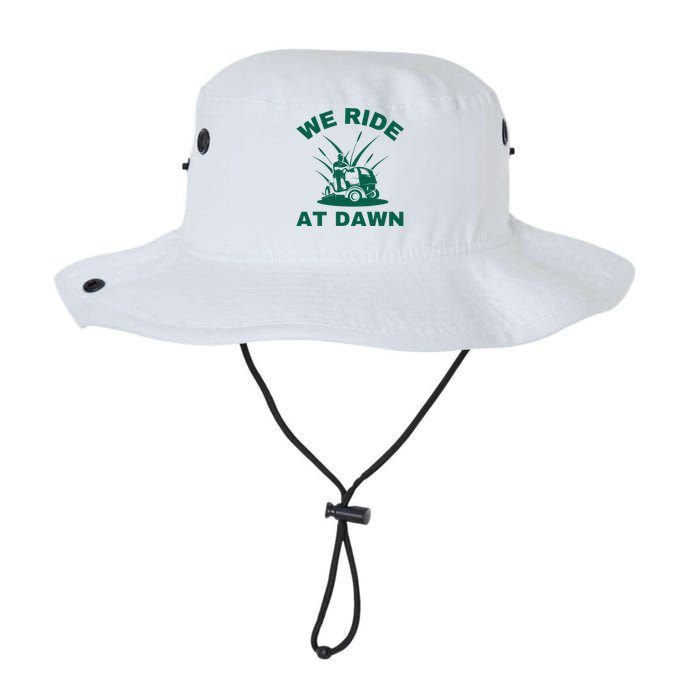 We Ride At Dawn Lawnmower Funny Fathers Day Lawn Mowing Legacy Cool Fit Booney Bucket Hat