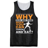 Why Run And Puke Discus Thrower Throw Tack And Field Discus Mesh Reversible Basketball Jersey Tank