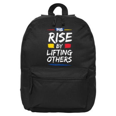 We Rise By Lifting Others Inspirational Quotes 16 in Basic Backpack