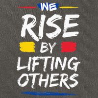 We Rise By Lifting Others Inspirational Quotes Cotton Canvas Backpack