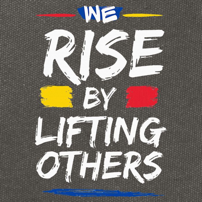 We Rise By Lifting Others Inspirational Quotes Cotton Canvas Backpack