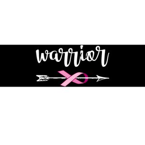 Warrior Ribbon Breast Cancer Awareness Bumper Sticker