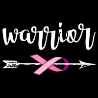 Warrior Ribbon Breast Cancer Awareness Drawstring Bag