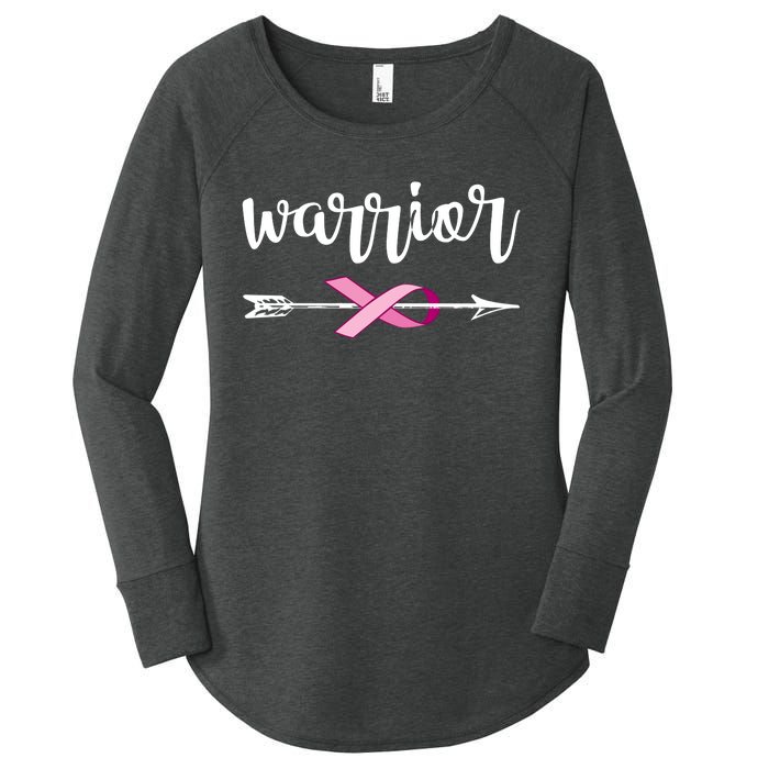 Warrior Ribbon Breast Cancer Awareness Women's Perfect Tri Tunic Long Sleeve Shirt