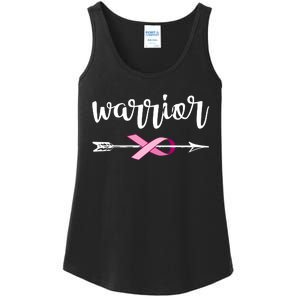 Warrior Ribbon Breast Cancer Awareness Ladies Essential Tank