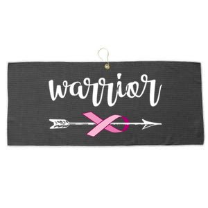 Warrior Ribbon Breast Cancer Awareness Large Microfiber Waffle Golf Towel