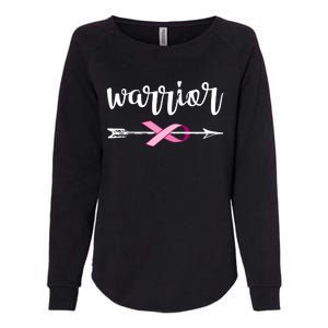 Warrior Ribbon Breast Cancer Awareness Womens California Wash Sweatshirt