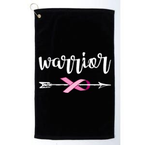 Warrior Ribbon Breast Cancer Awareness Platinum Collection Golf Towel