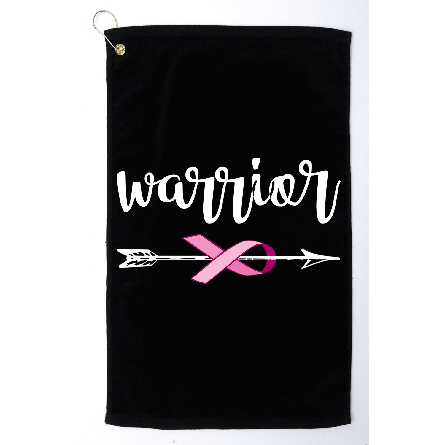 Warrior Ribbon Breast Cancer Awareness Golf Towel