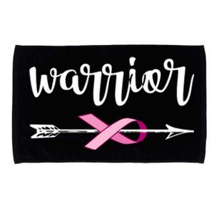 Warrior Ribbon Breast Cancer Awareness Microfiber Hand Towel