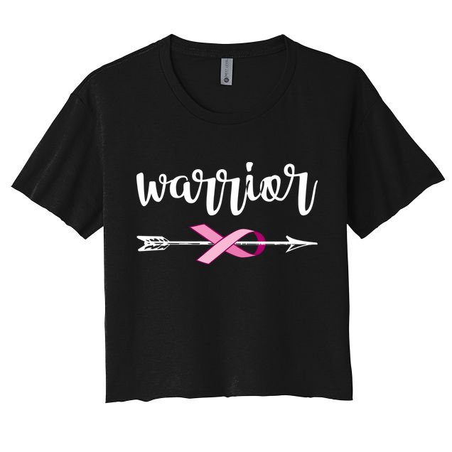 Warrior Ribbon Breast Cancer Awareness Crop Top