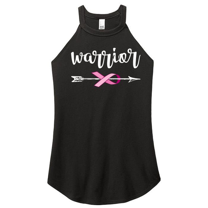 Warrior Ribbon Breast Cancer Awareness Women's Perfect Tri Rocker Tank