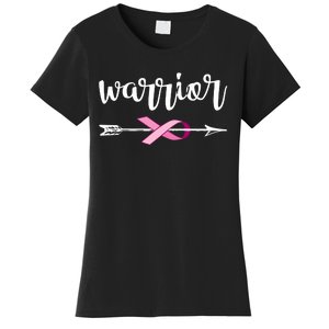 Warrior Ribbon Breast Cancer Awareness Women's T-Shirt