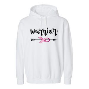 Warrior Ribbon Breast Cancer Awareness Garment-Dyed Fleece Hoodie