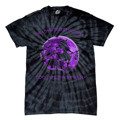 Witch Riding Brooms On A Dark Desert Highways Halloween Tie-Dye T-Shirt