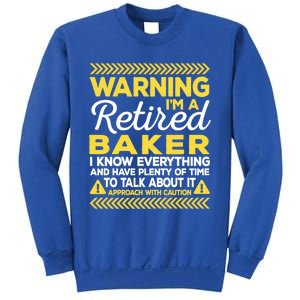 Warning Retired Baker Funny Baking Humor Pastry Chef Cute Gift Sweatshirt