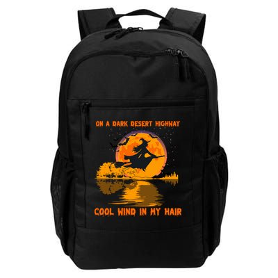 Witch Riding Brooms On A Dark Desert Highways Halloween Backpack