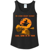 Witch Riding Brooms On A Dark Desert Highways Halloween Ladies Essential Tank