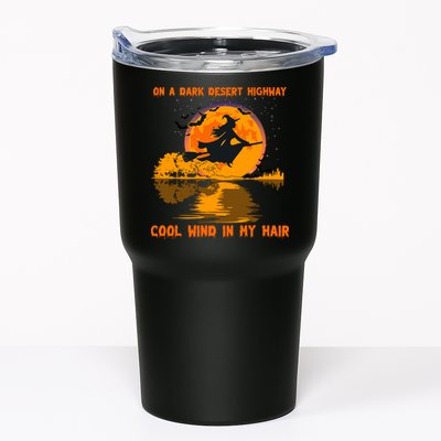 Witch Riding Brooms On A Dark Desert Highways Halloween Tumbler