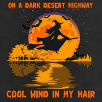 Witch Riding Brooms On A Dark Desert Highways Halloween Golf Towel