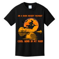 Witch Riding Brooms On A Dark Desert Highways Halloween Kids T-Shirt
