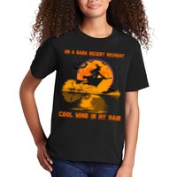 Witch Riding Brooms On A Dark Desert Highways Halloween Kids T-Shirt